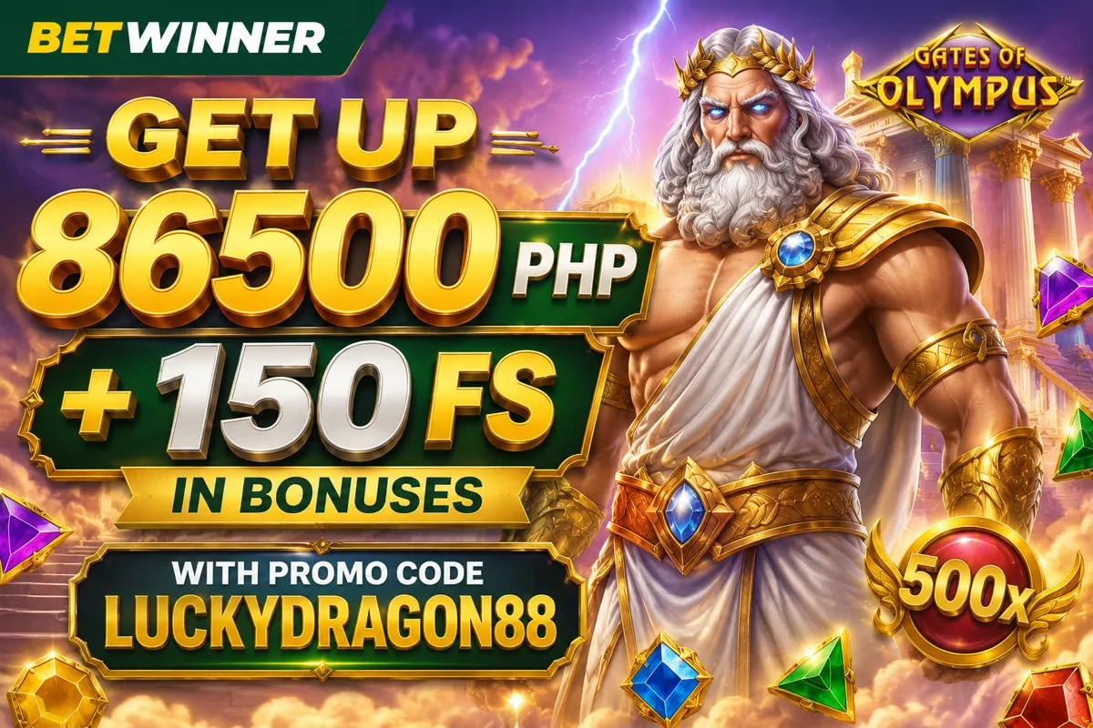 Betwinner welcome bonus 86500 PHP plus 150 free spins gamit ang promo code LuckyDragon88