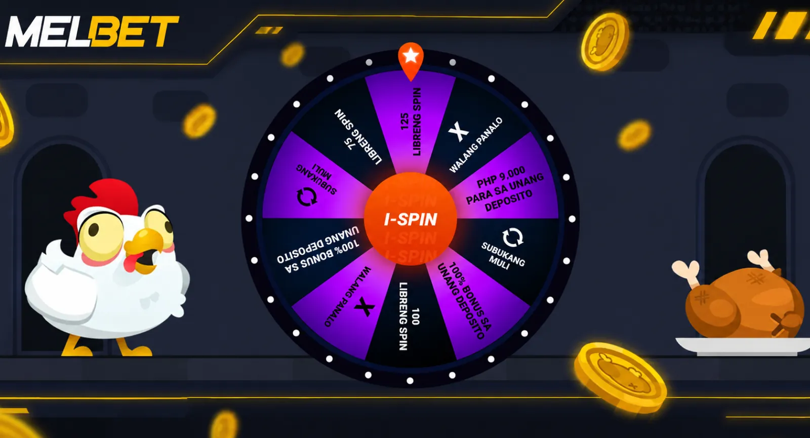 Melbet promo wheel na may libreng spins at first deposit bonus
