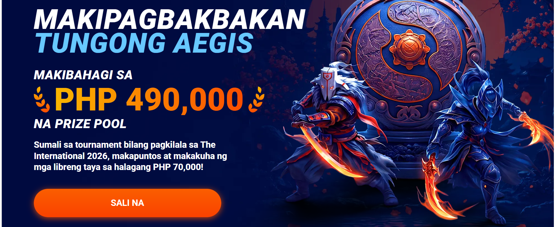 Mostbet esports tournament banner na may PHP 490,000 prize pool para sa The International 2026