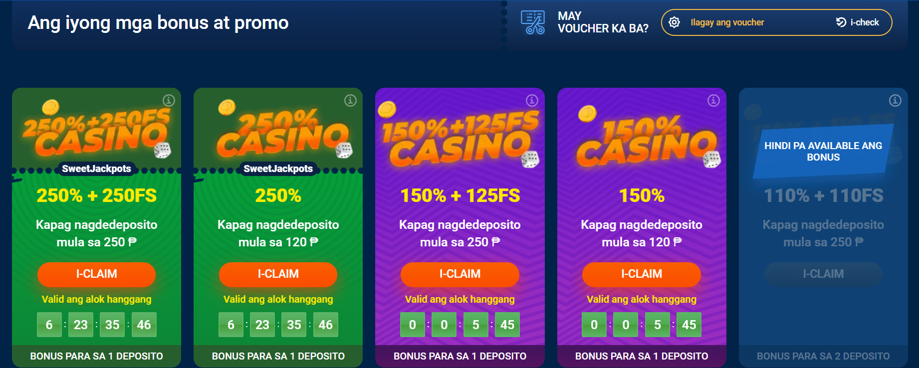 Bonus section ng Mostbet PH na may 250 porsyento plus 250 free spins na may tatak na SweetJackpots at 150 porsyento na standard na alok