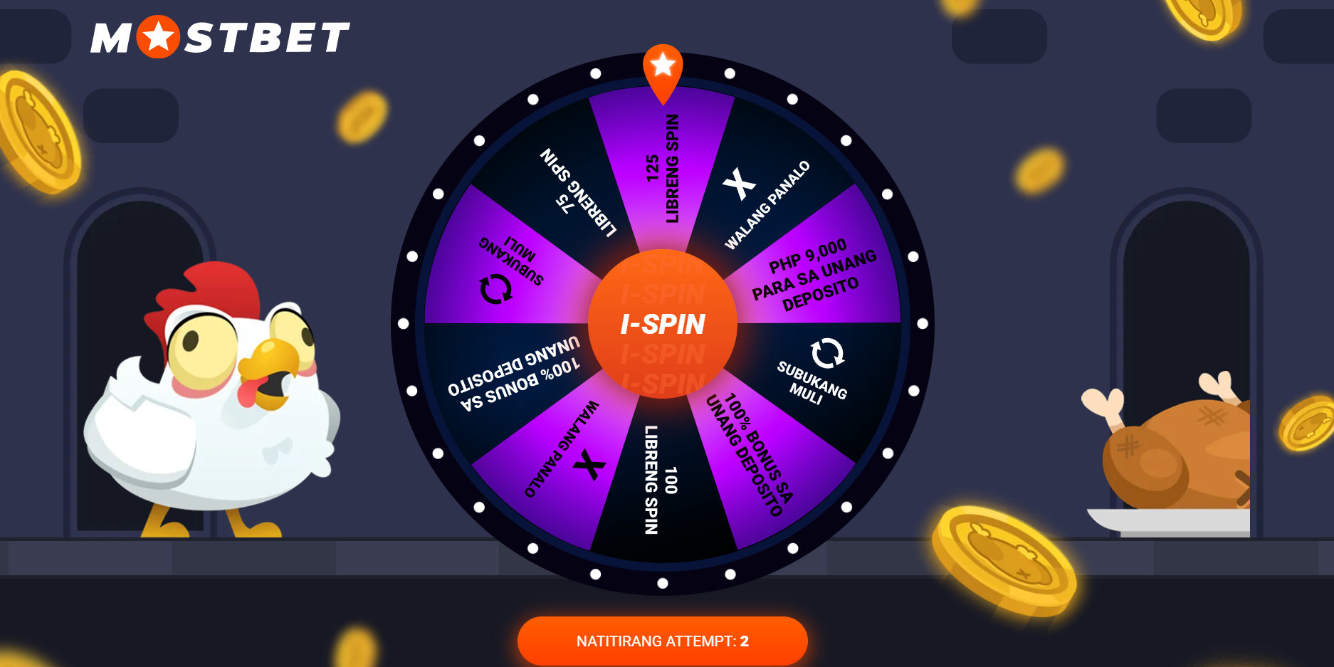 Mostbet fortune wheel na may 125 libreng spin at 100% bonus sa unang deposito