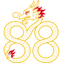 LuckyDragon88.ph golden dragon coiled into 88