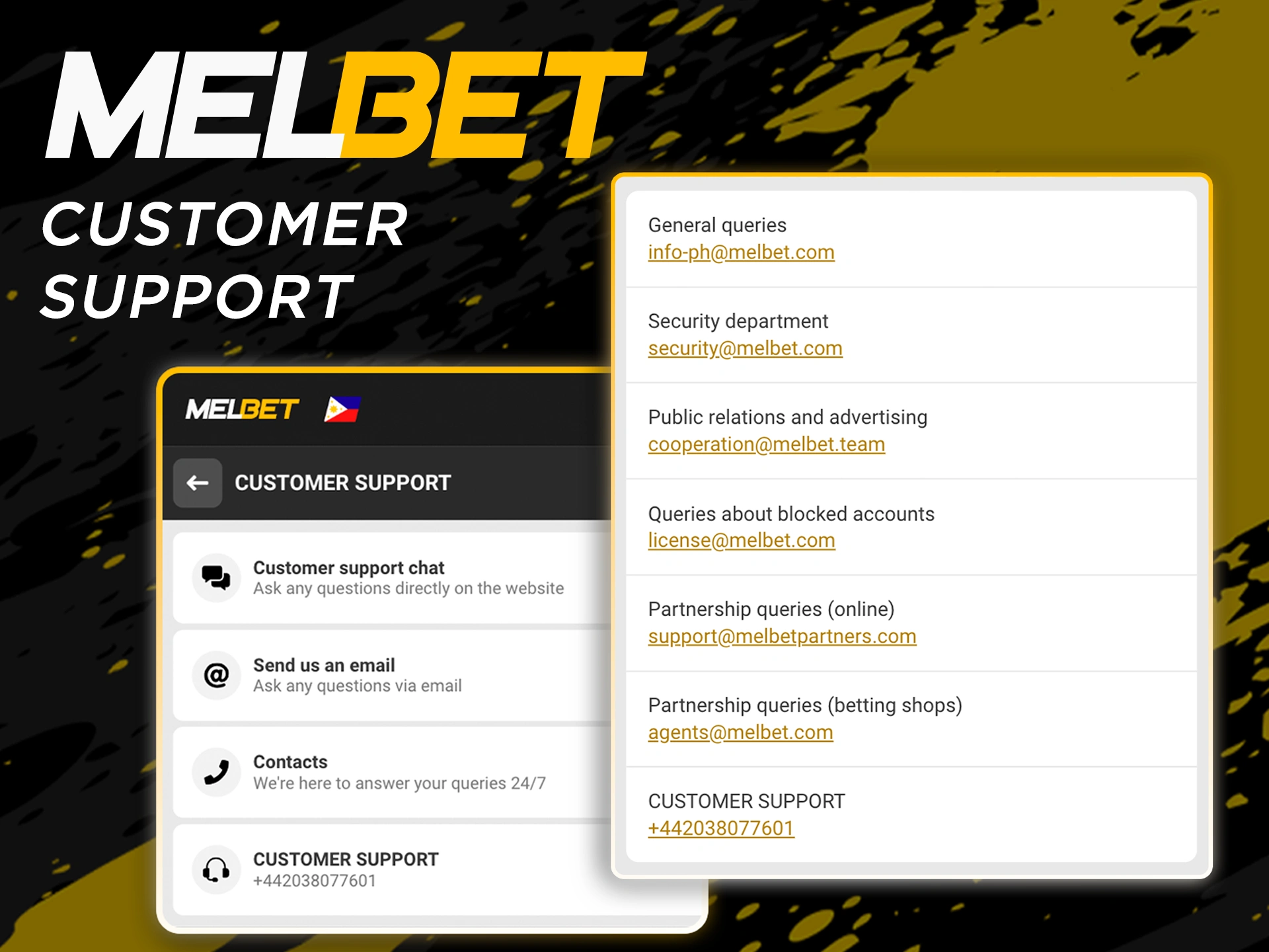 Melbet customer support para sa account issues