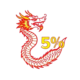 Dragon na may porsyento na simbolo para sa matematika ng bonus