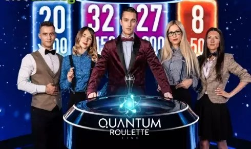 Screenshot ng laro na Quantum Roulette mula sa Playtech